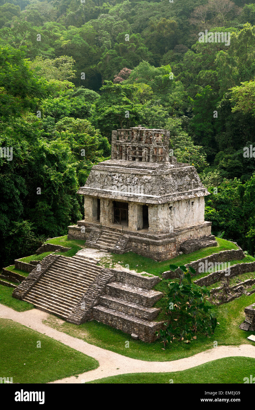 Maya-Tempel der Sonne in Palenque/Mexiko Stockfoto