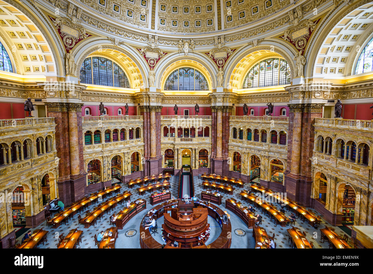 Die Library of Congress in Washington. Die Bibliothek dient offiziell der US-Kongress. Stockfoto
