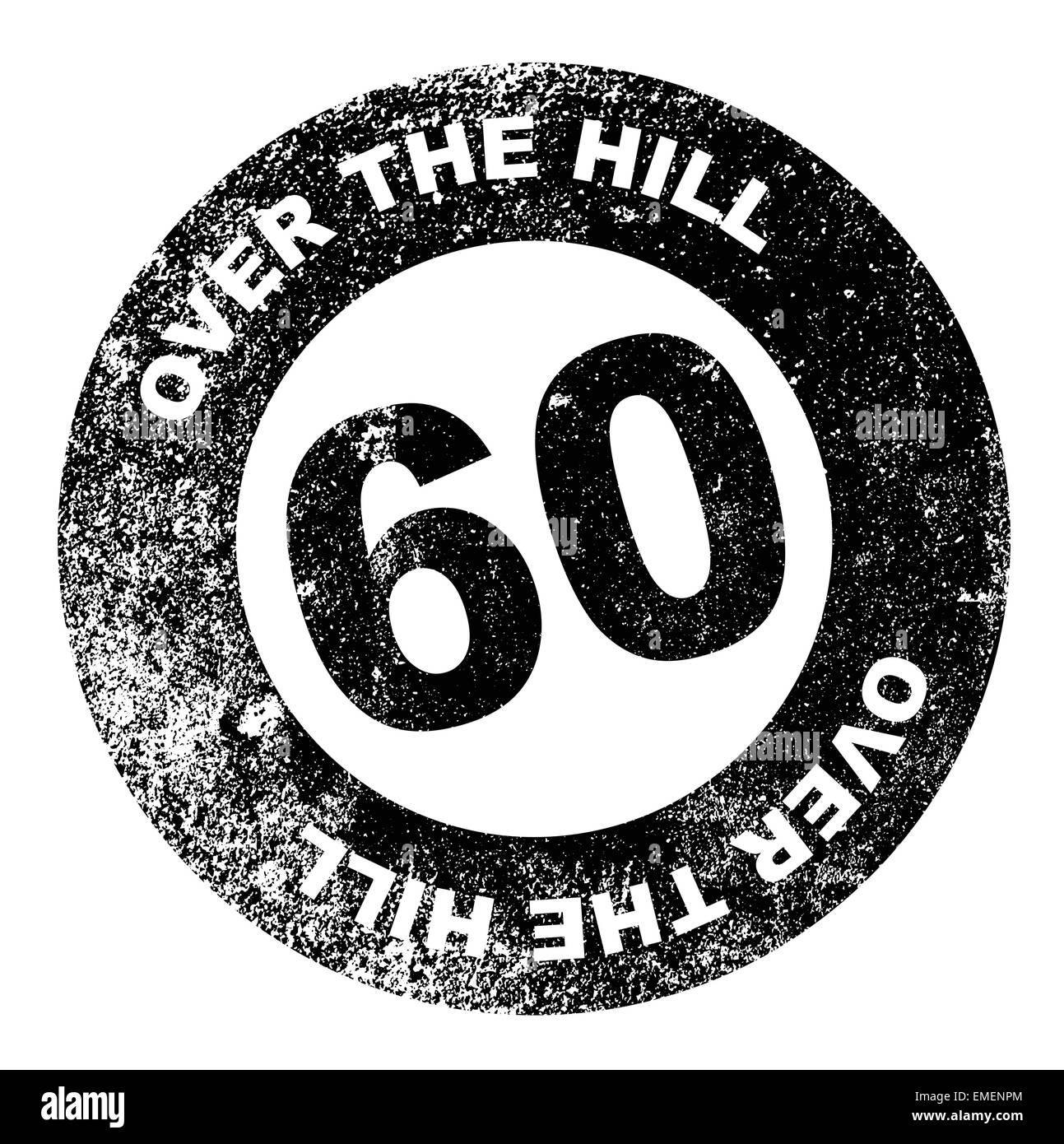 Über den Hügel 60 Stempel Stock Vektor