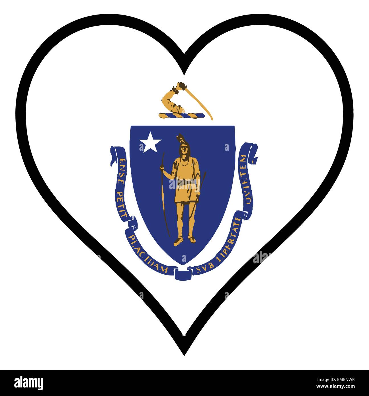 Liebe-Massachusetts Stock Vektor