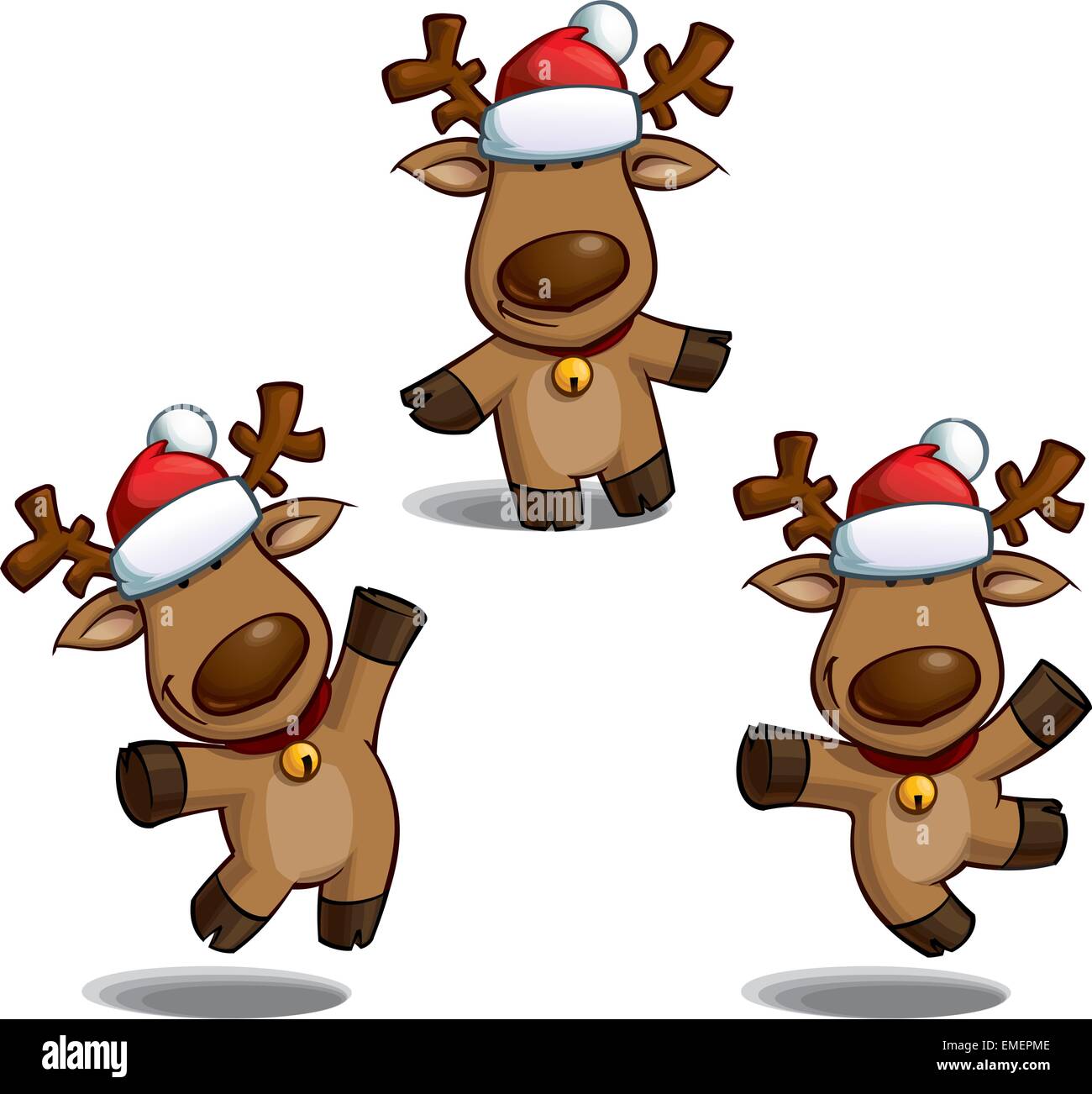 Weihnachten-Elche Vektor Abbildung - Bild: 81459742 - Alamy