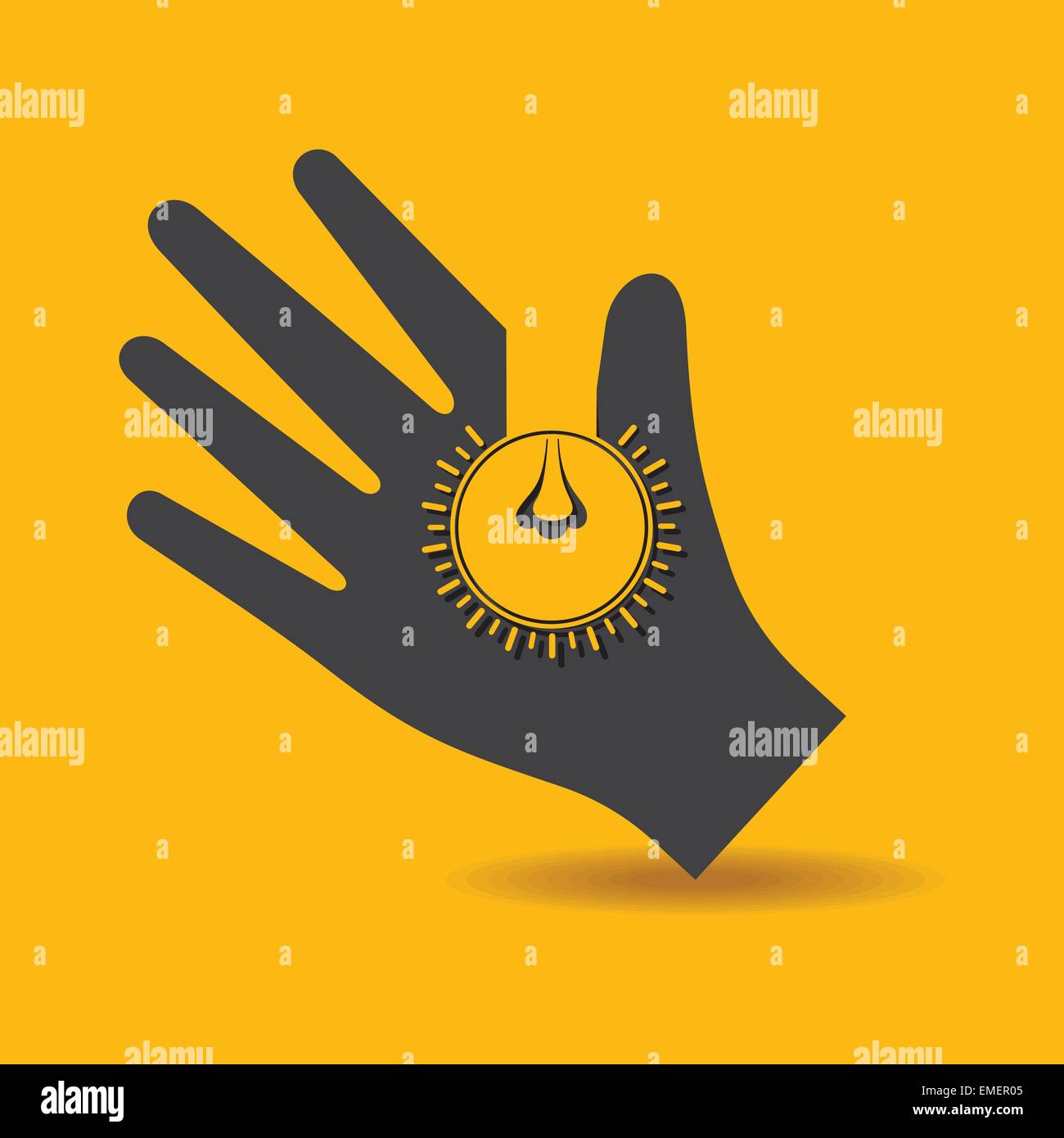 Menschliche Hand mit Glühbirne Idee Lösung Konzept Lager Vektor Stock Vektor