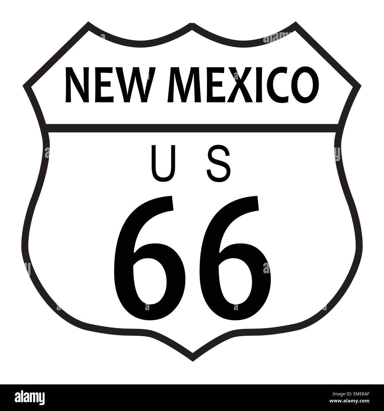 Route 66-New-Mexico Stock Vektor