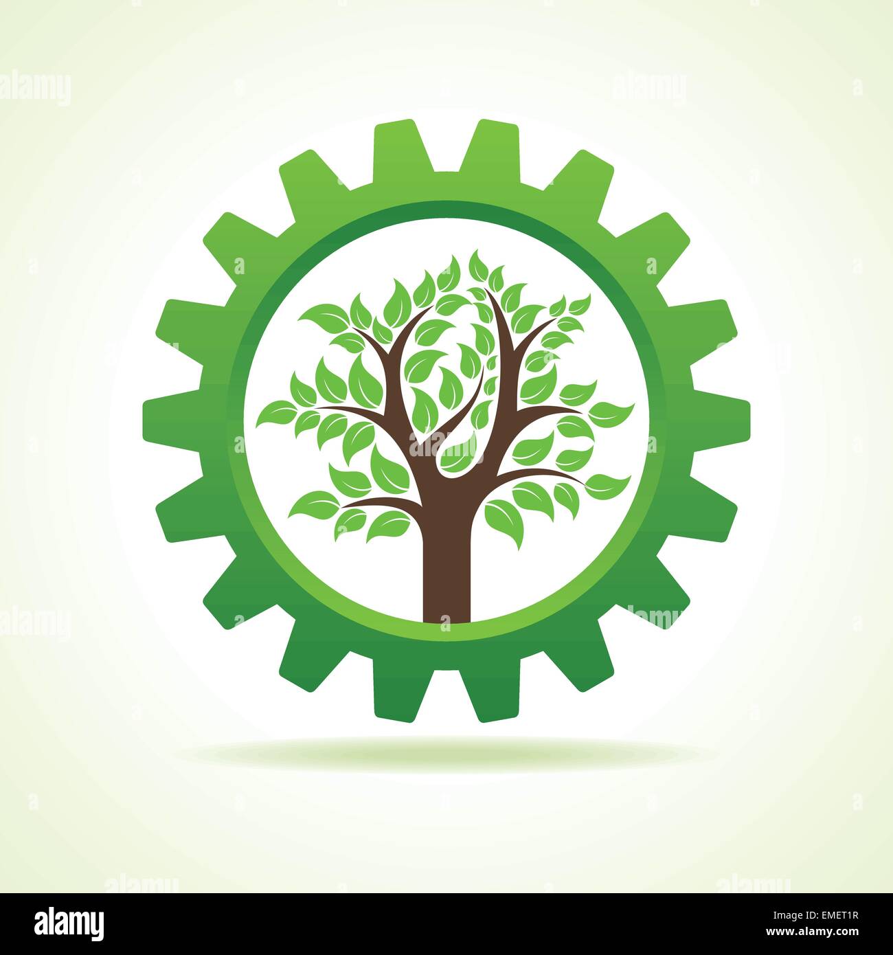 Baum im Inneren des Getriebe-Vektor-illustration Stock Vektor