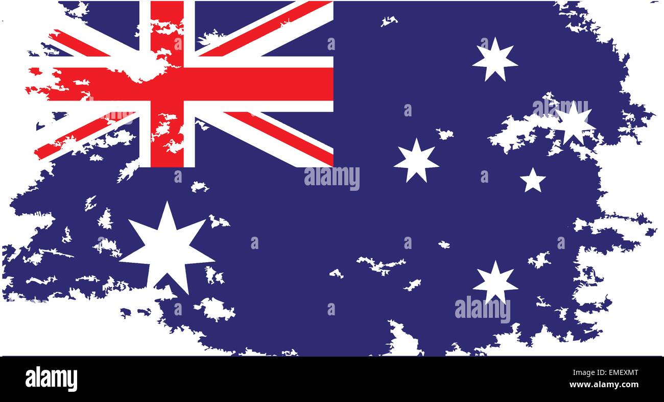 Australische Flagge Grunge Stock Vektor