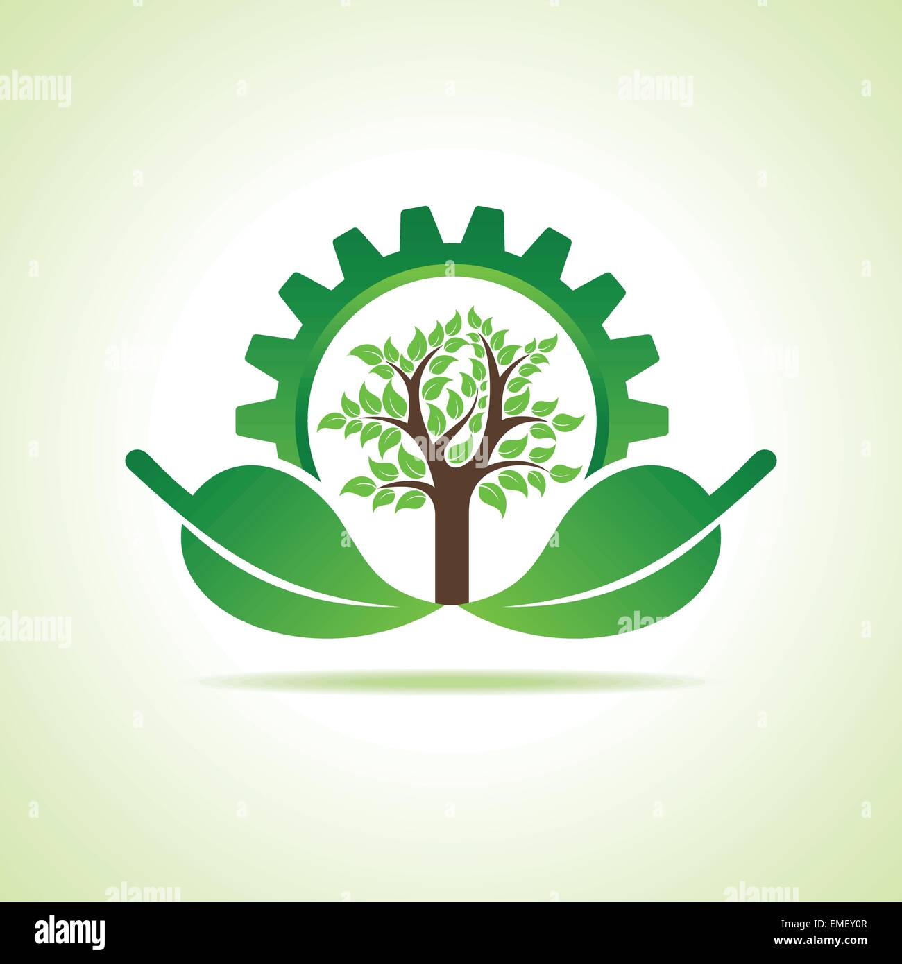 Grüne Energie Teil Icon Design Konzept Vektor Stock Vektor