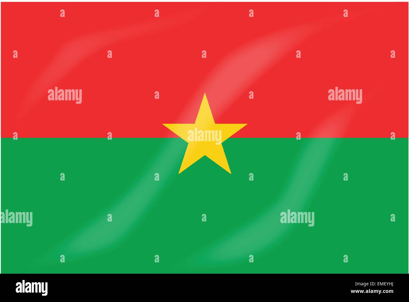 Burkina Faso Fahne Stock Vektor