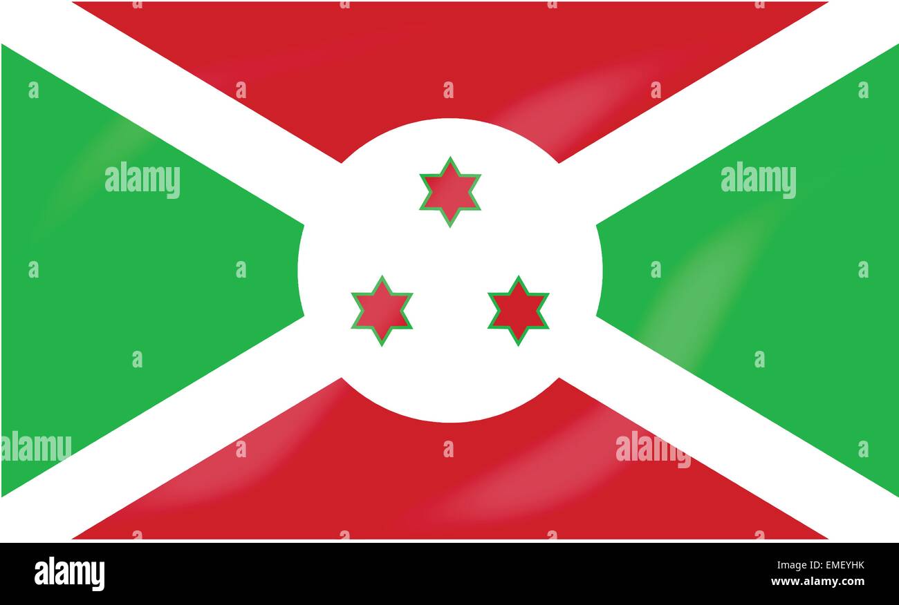 Burundi-Flagge Stock Vektor