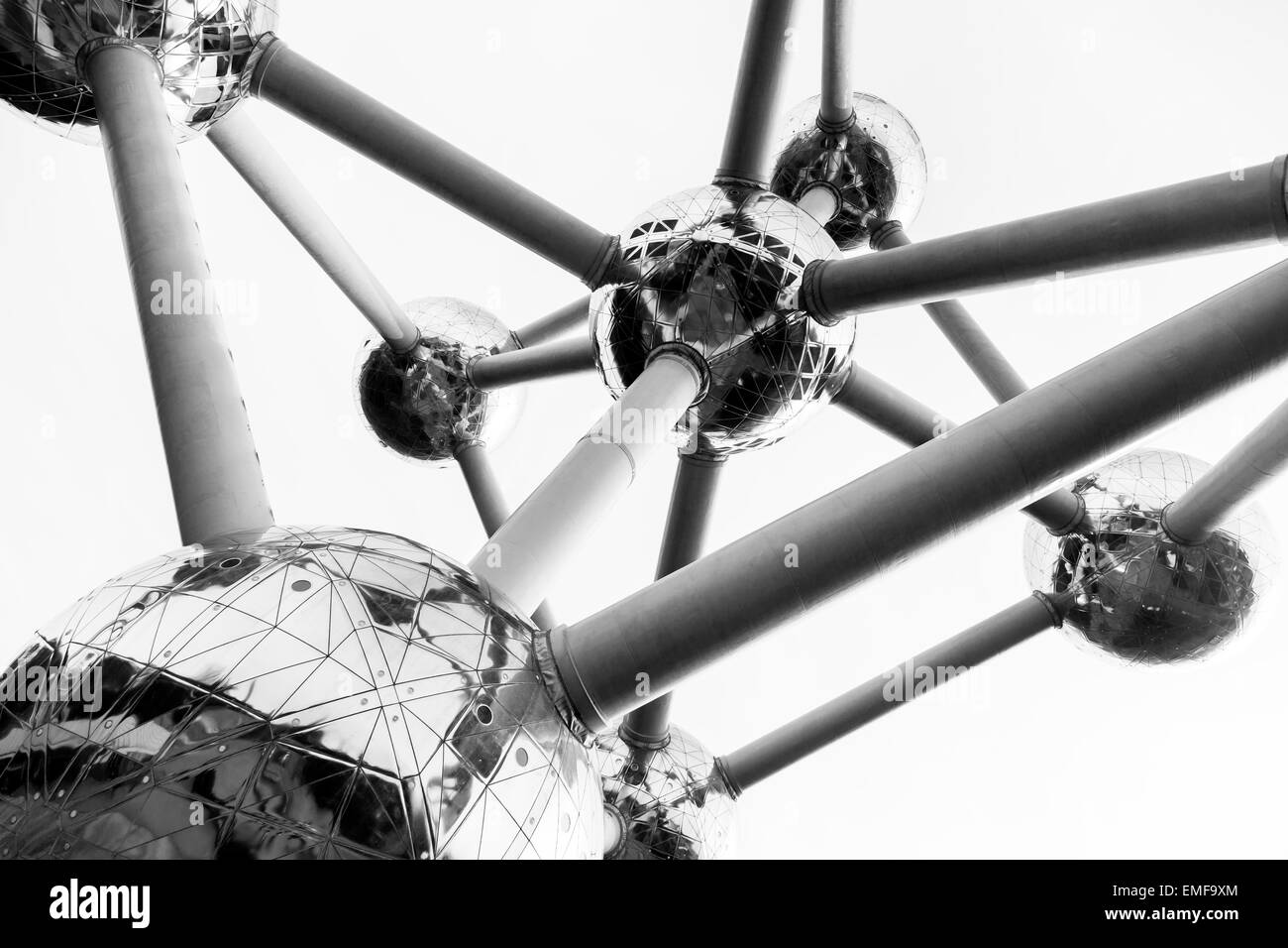 Atomium Struktur abstrakten Hintergrund closeup Stockfoto