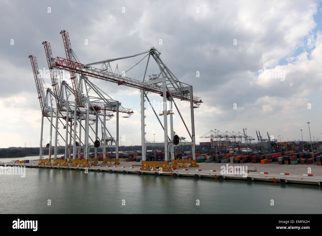 DP World Container-Hafen Southampton Docks Stockfoto
