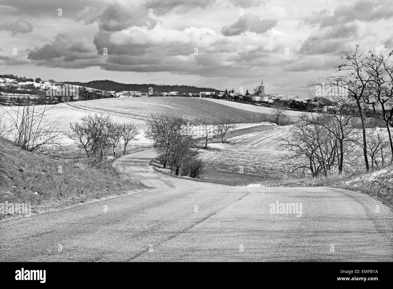 Slowakei - der Weg in das Land des Frühlings Silicka Planina Hochebene. Stockfoto