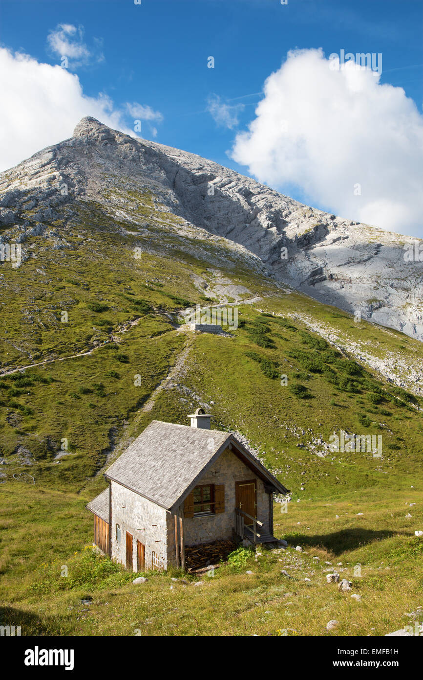 Alpen - Aufstieg auf den Gipfel von Watzmann und wenig Chale - Deutschland - Bayern Stockfoto