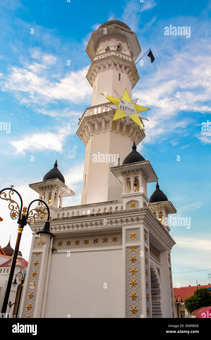 Kapitan Keling Moschee in George Town, Penang, Malaysia Stockfoto