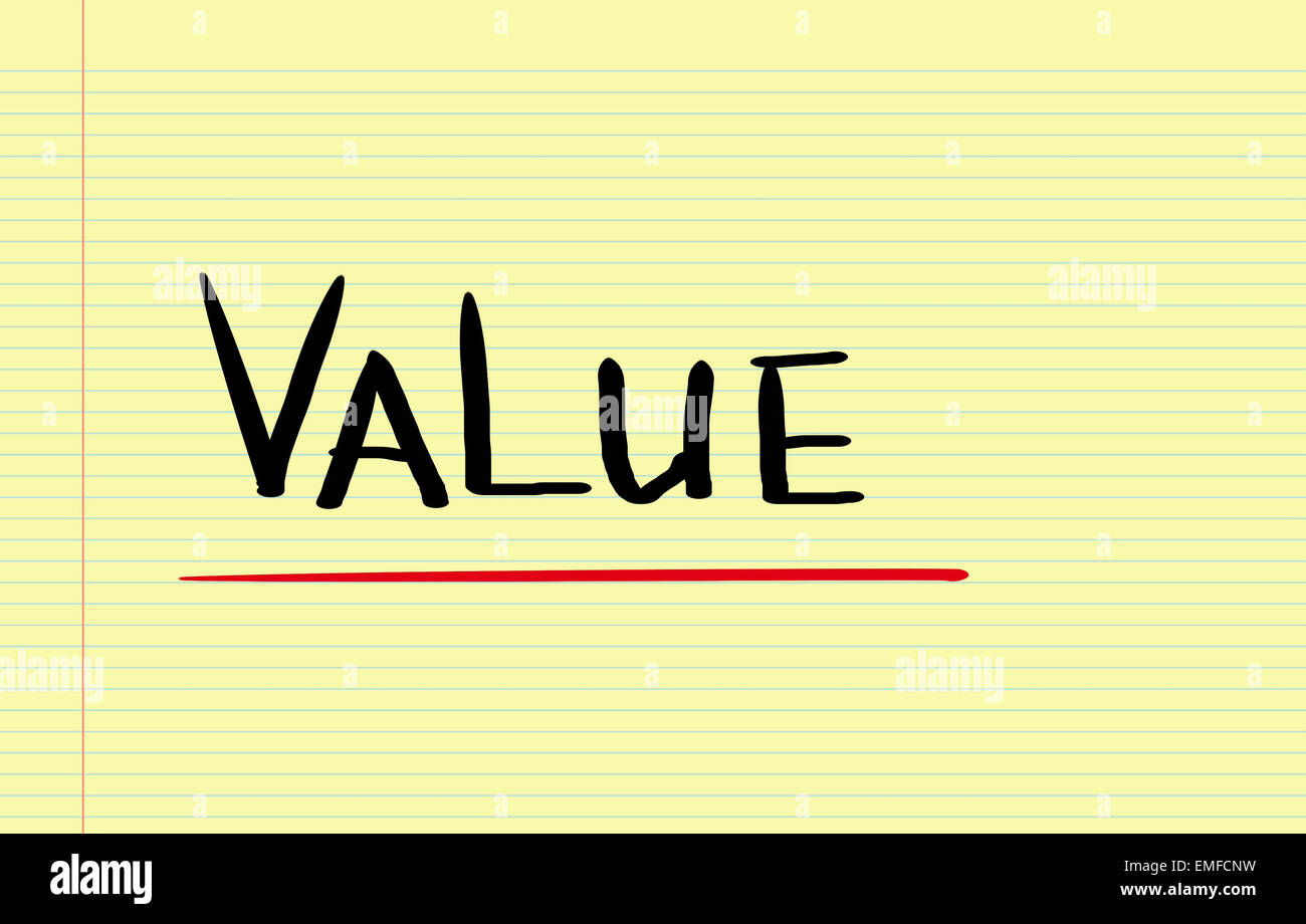 Value-Konzept Stockfoto