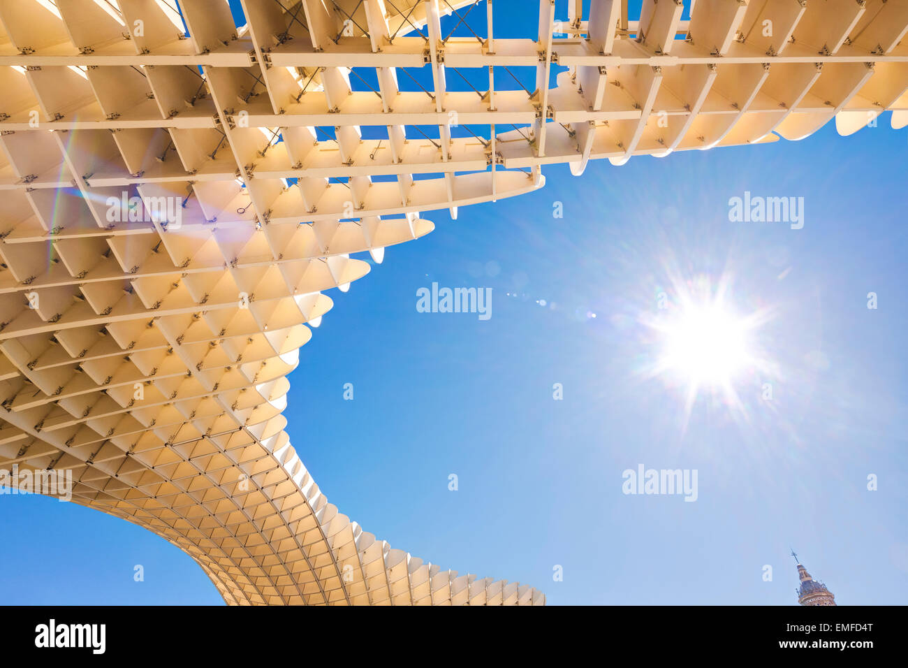 Las Setas De La Encarnacion oder moderne Holzstruktur Sevilla Metropol Parasol in Sevilla Spanien Stockfoto