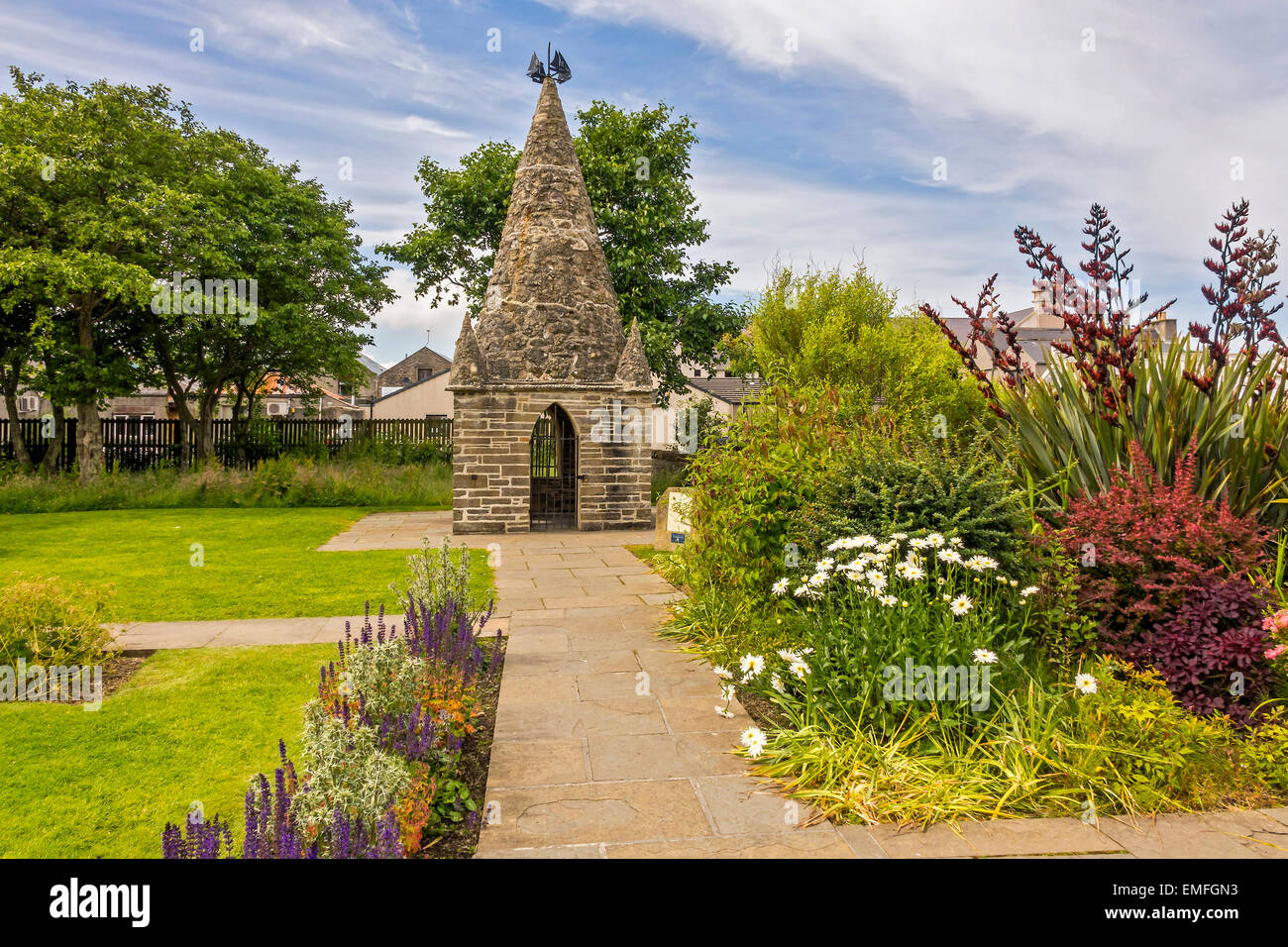Museumsgarten Kirkwall Orkney Islands UK Stockfoto