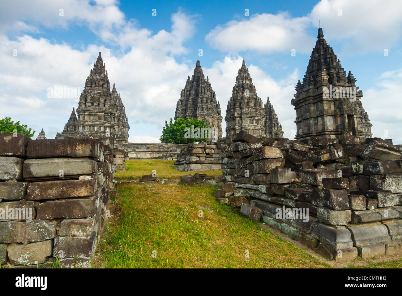 Prambanan Hindu-Tempel. Zentral-Java. Indonesien, Asien. Stockfoto