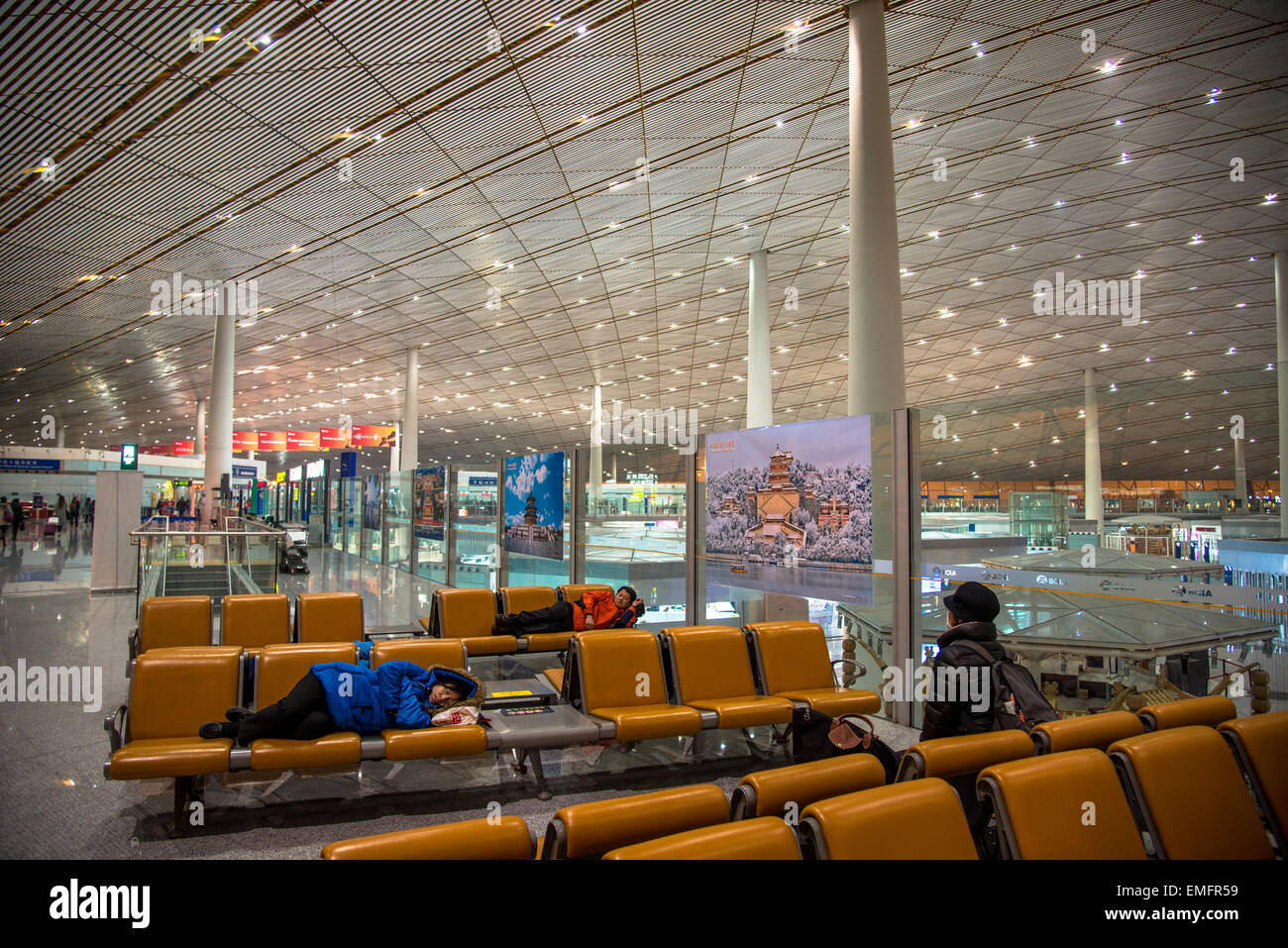 Zentralflughafen Hall in Peking china Stockfoto
