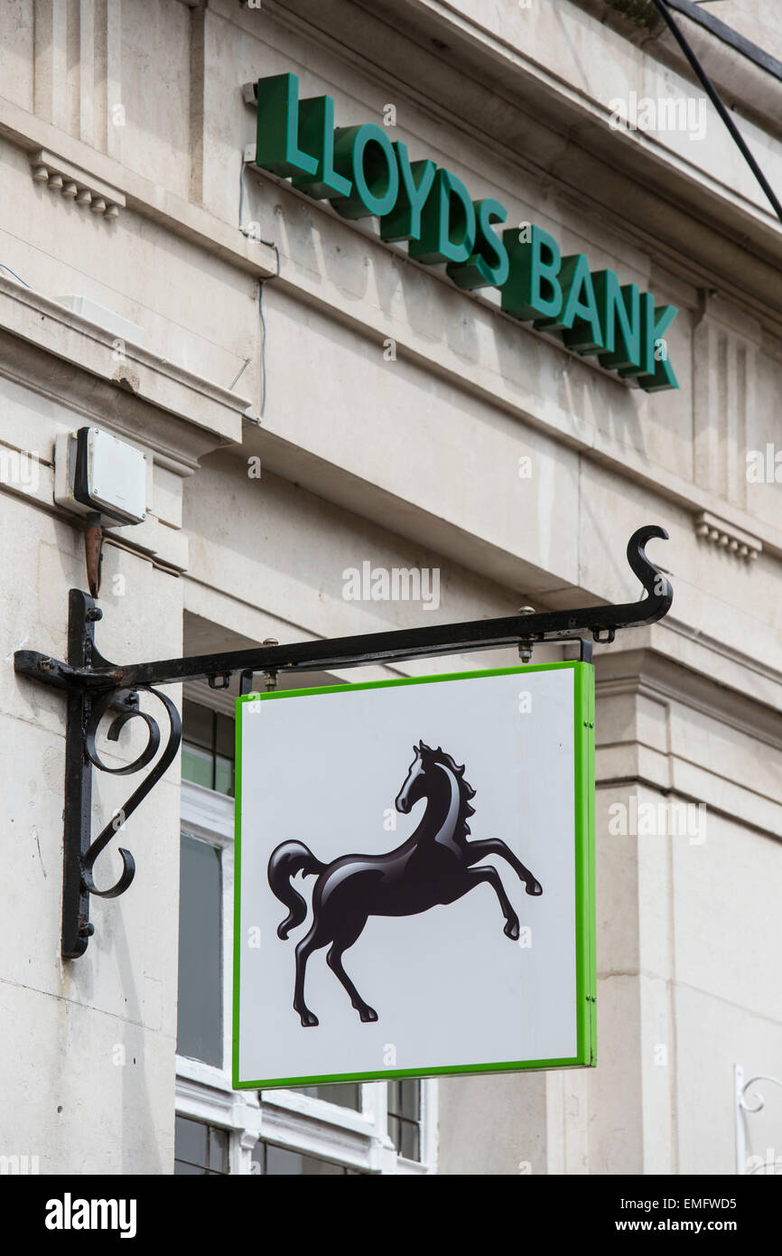 Lloyds TSB Bank Schild, England, UK Stockfoto