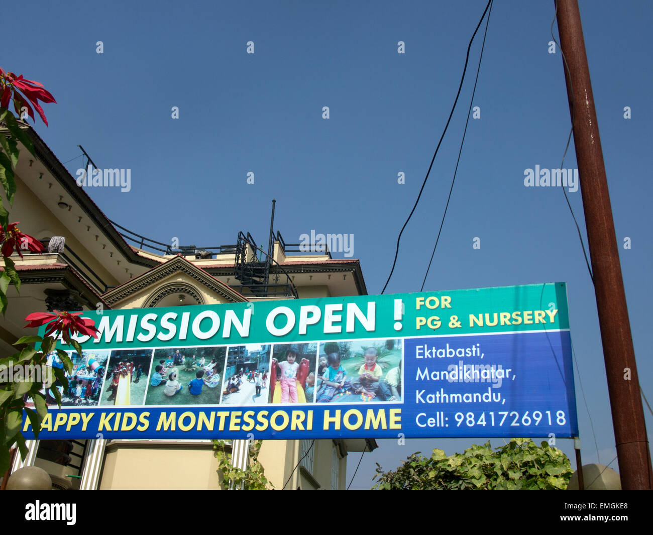 Montessori-Schule Bildung Lukla Nepal Asien Stockfoto