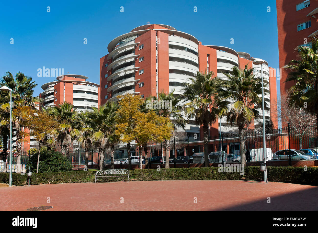 Urbanisierung Jardines de Hercules, Sevilla, Region von Andalusien, Spanien, Europa Stockfoto