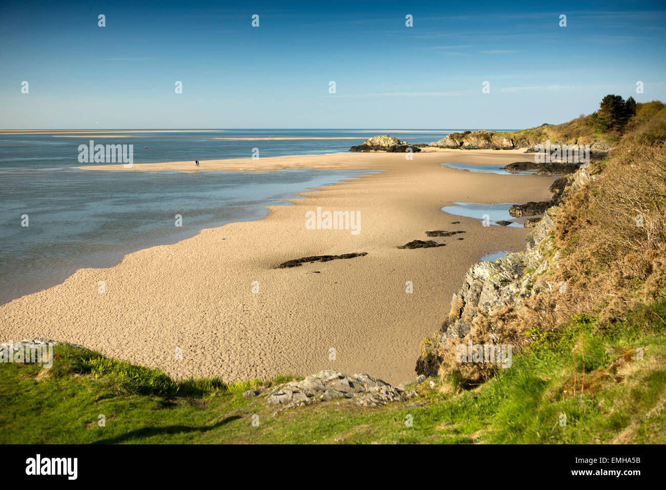 Großbritannien, Wales, Gwynedd, Porthmadog, Borth-Y-Gest, Pen y Banc Nature Reserve Strand Stockfoto