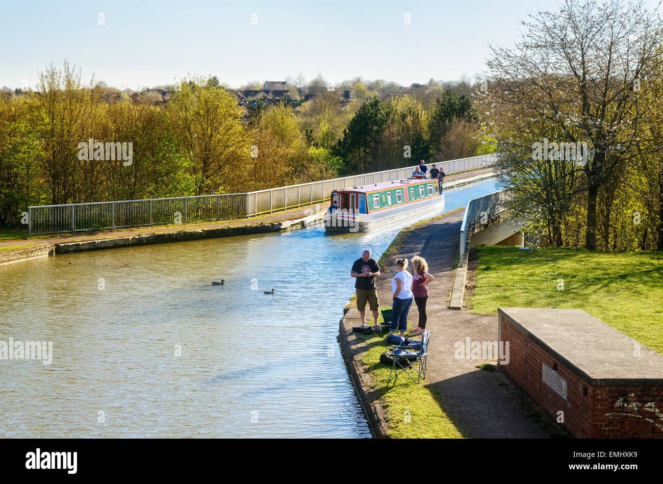 Grand Union Canal Milton Keynes Stockfoto