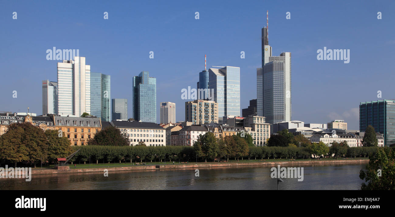 Deutschland, Hessen, Frankfurt Am Main, Skyline, Stockfoto