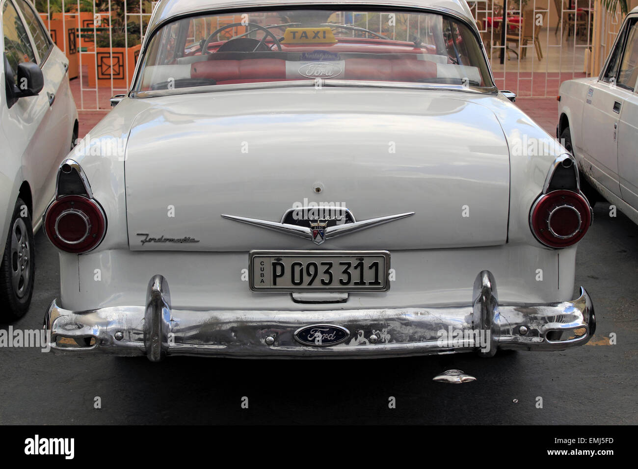 50er Jahre Ära amerikanischen Ford auto in Santa Clara, Kuba Stockfoto