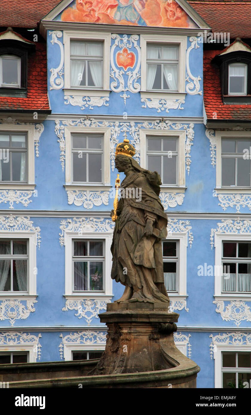 Deutschland, Bayern, Bamberg, St Cunigunde, heilige römische Kaiserin, Statue, Stockfoto