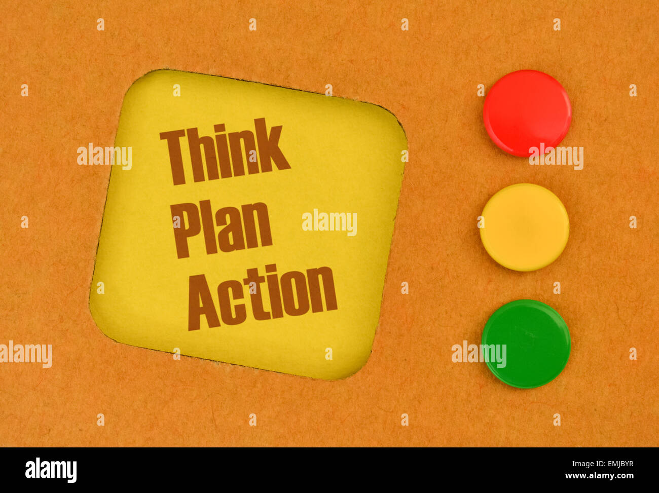 Konzeptbild über strategische Ansatz zum Erreichen der Zielvorgabe Stockfoto