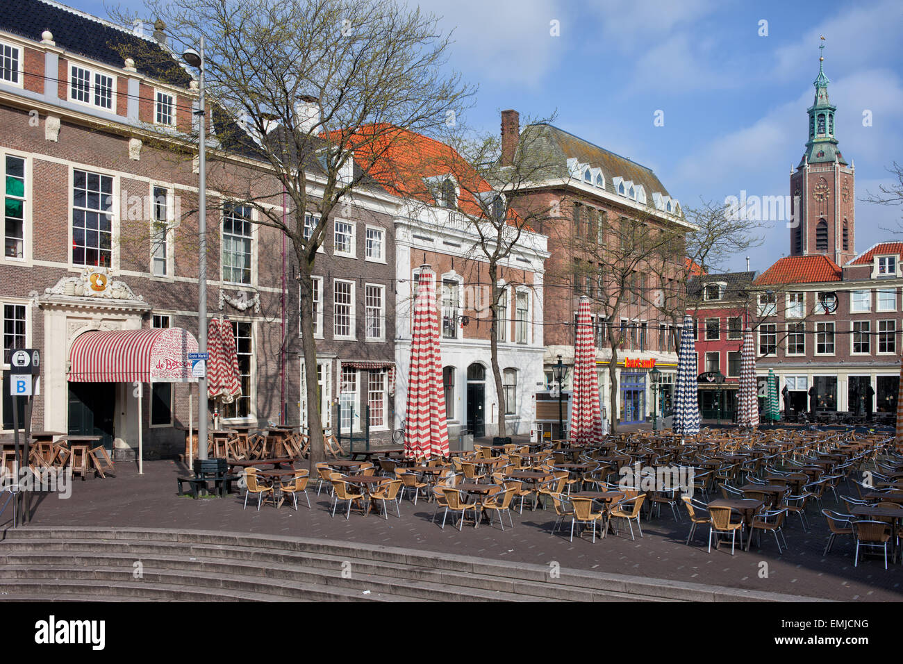 Grote Markt (Marktplatz) in den Haag, Zuid-Holland, Niederlande. Stockfoto