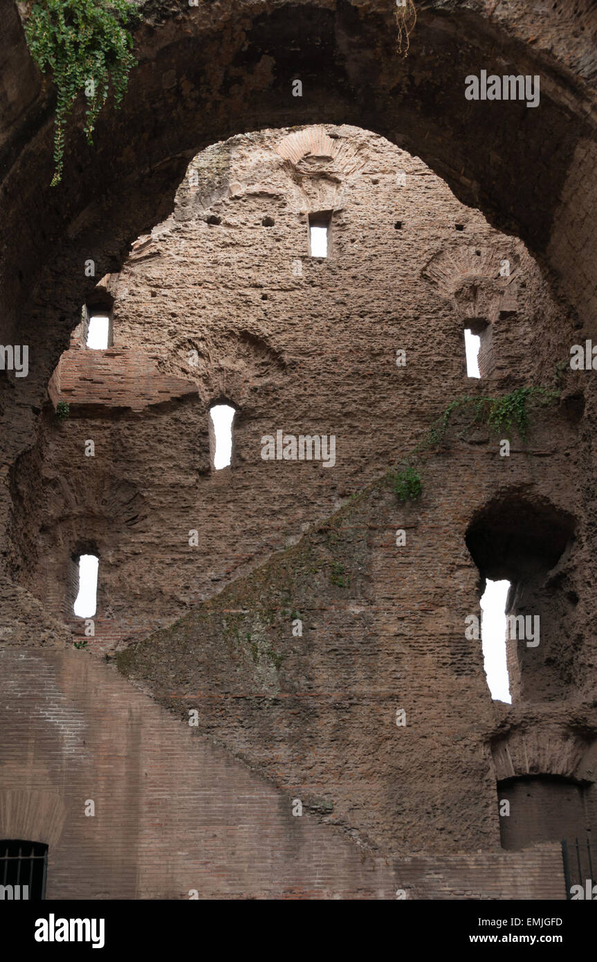 Details der Bäder von Caracalla, Rom, Italien Stockfoto