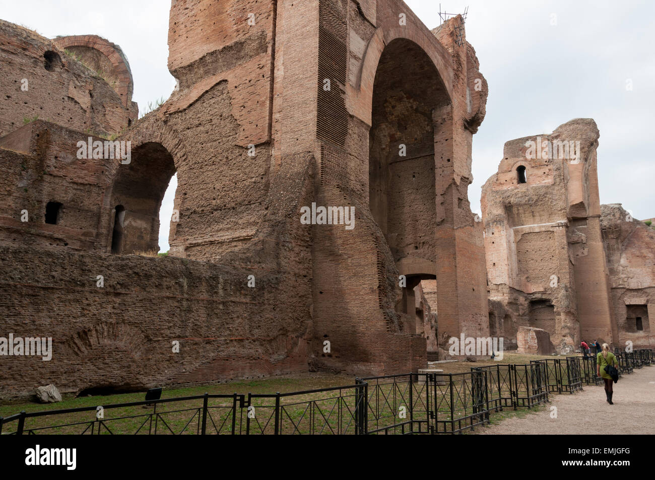 Details der Bäder von Caracalla, Rom, Italien Stockfoto