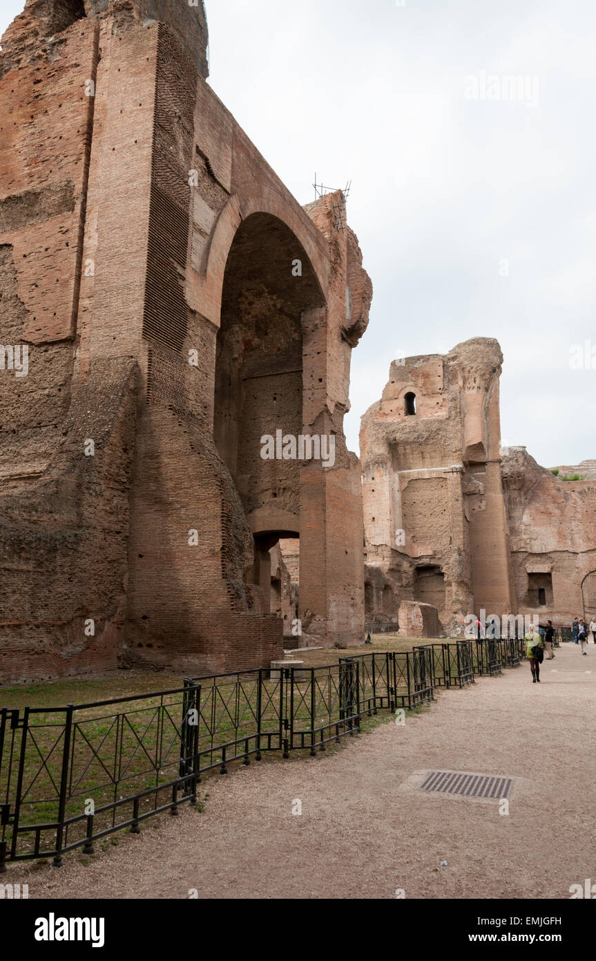 Details der Bäder von Caracalla, Rom, Italien Stockfoto
