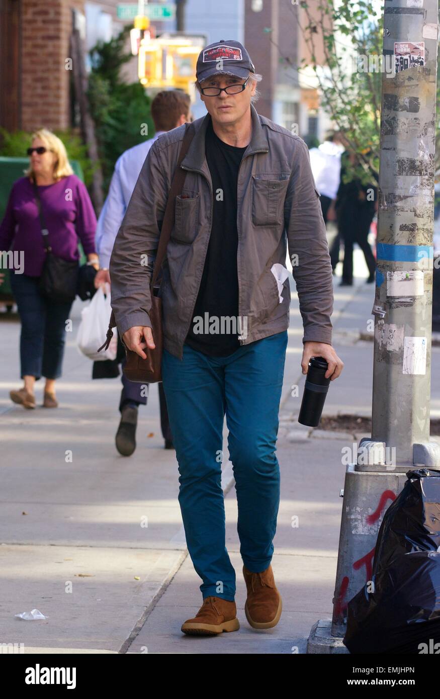 Liam Neeson entdeckt in Tribeca, New York City Featuring: Liam Neeson Where: New York City, New York, USA bei: 17. Oktober 2014 Stockfoto