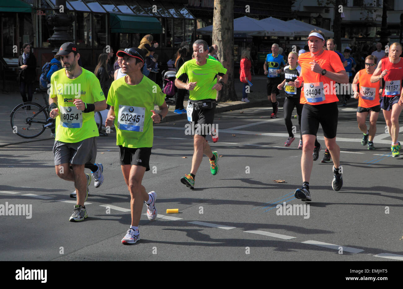 Deutschland, Berlin, Marathon, Läufer, Menschen, Stockfoto