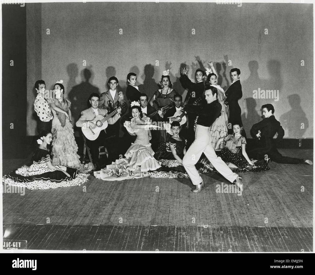 José Greco und seine spanische Ballett Firma durchführen im Wilshire Ebell Theatre, Los Angeles, Kalifornien, USA, 1954 Stockfoto
