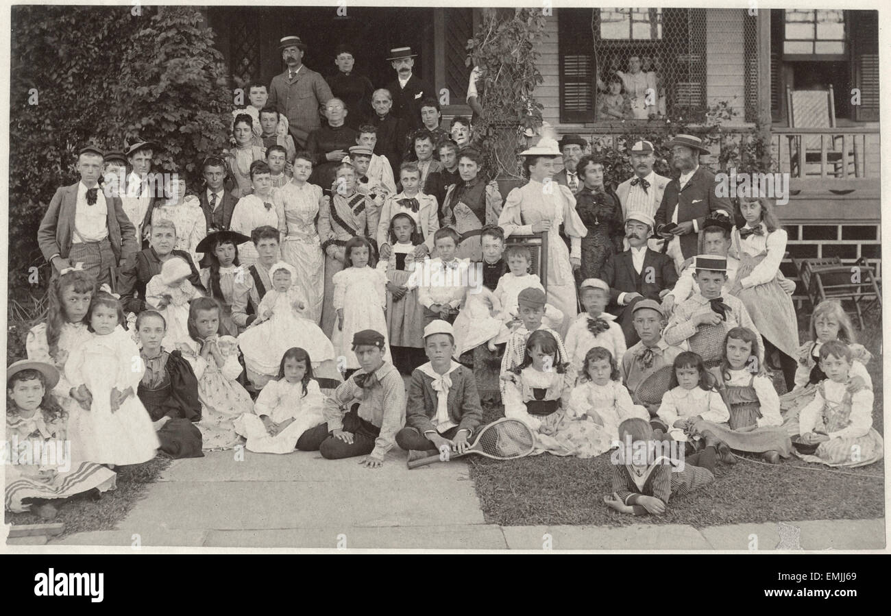 Große Gruppe Portrait, Lands End, Point Pleasant New Jersey, USA, ca. 1888 Stockfoto