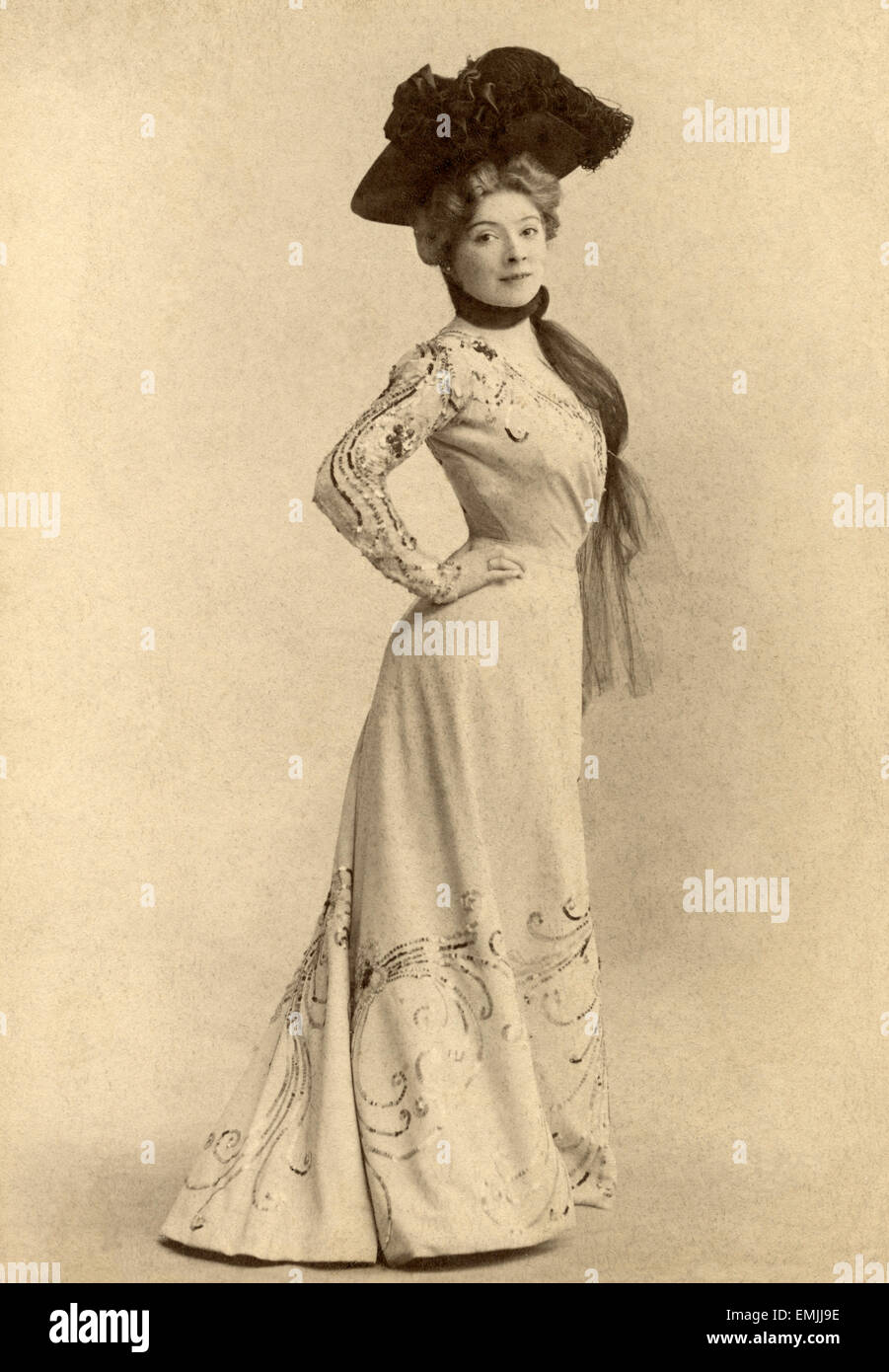 Französische Schauspielerin Amelie Dieterle, Portrait, Reutllnger, Paris, Frankreich, ca. 1898 Stockfoto