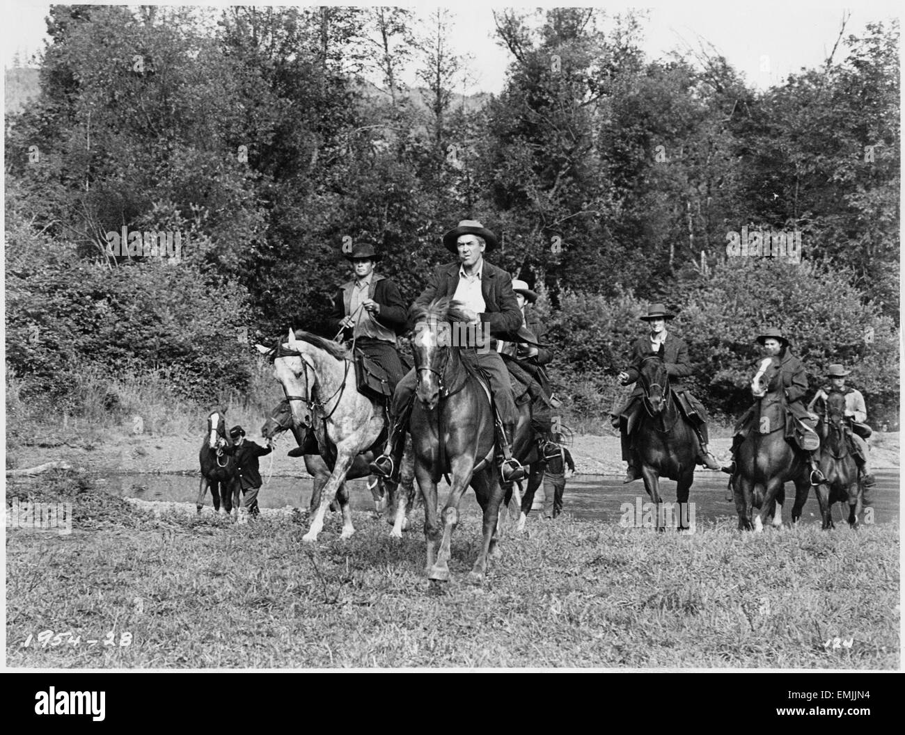 James Stewart, am Set des Films "Shenandoah", 1965, Stockfoto