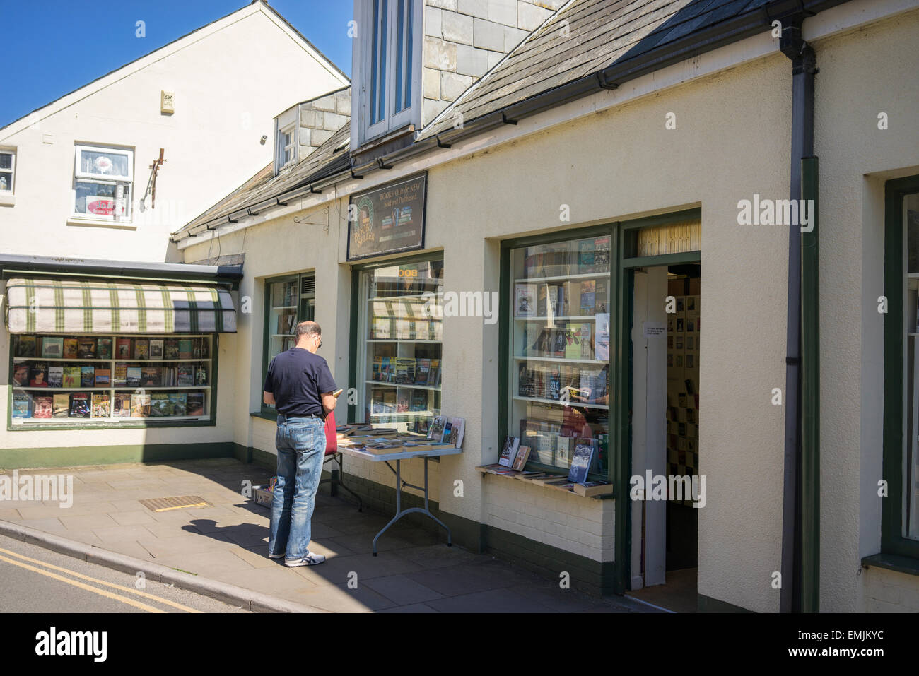 Brecon Stadt Buchhandlung in Brecon-Beacons-Wales Stockfoto