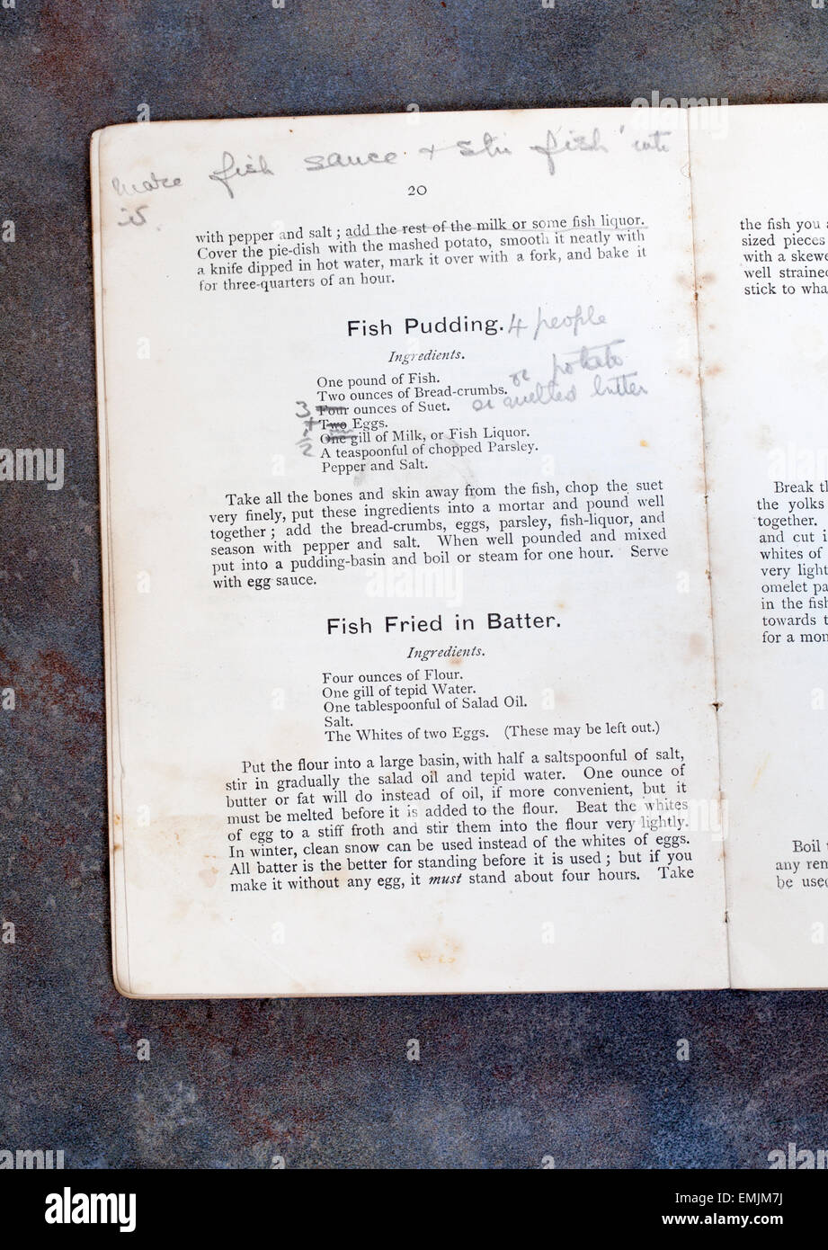 Einfache Rezepte Kochbuch von Frau Charles Clarke für die National Training School for Cookery Stockfoto