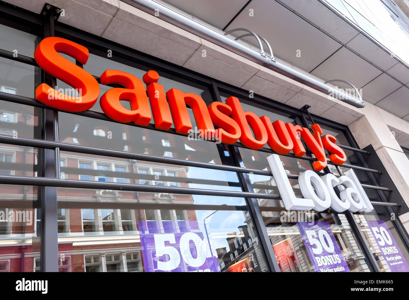 Filiale der Supermarktkette Sainsbury's, London, England, Vereinigtes Königreich Stockfoto