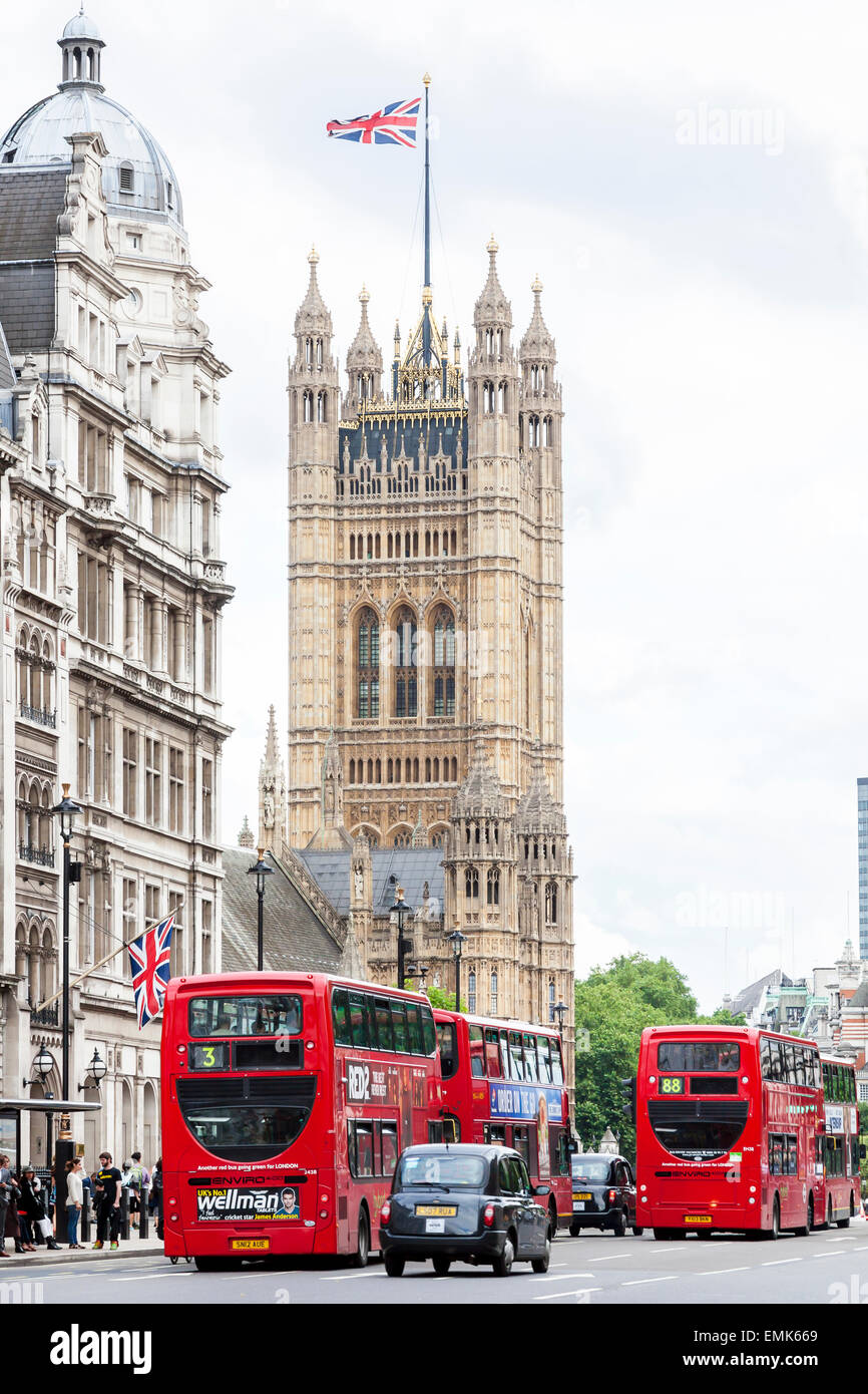 Victoria Turm, Palast von Westminster, Regierungsviertel, London, England, Vereinigtes Königreich Stockfoto