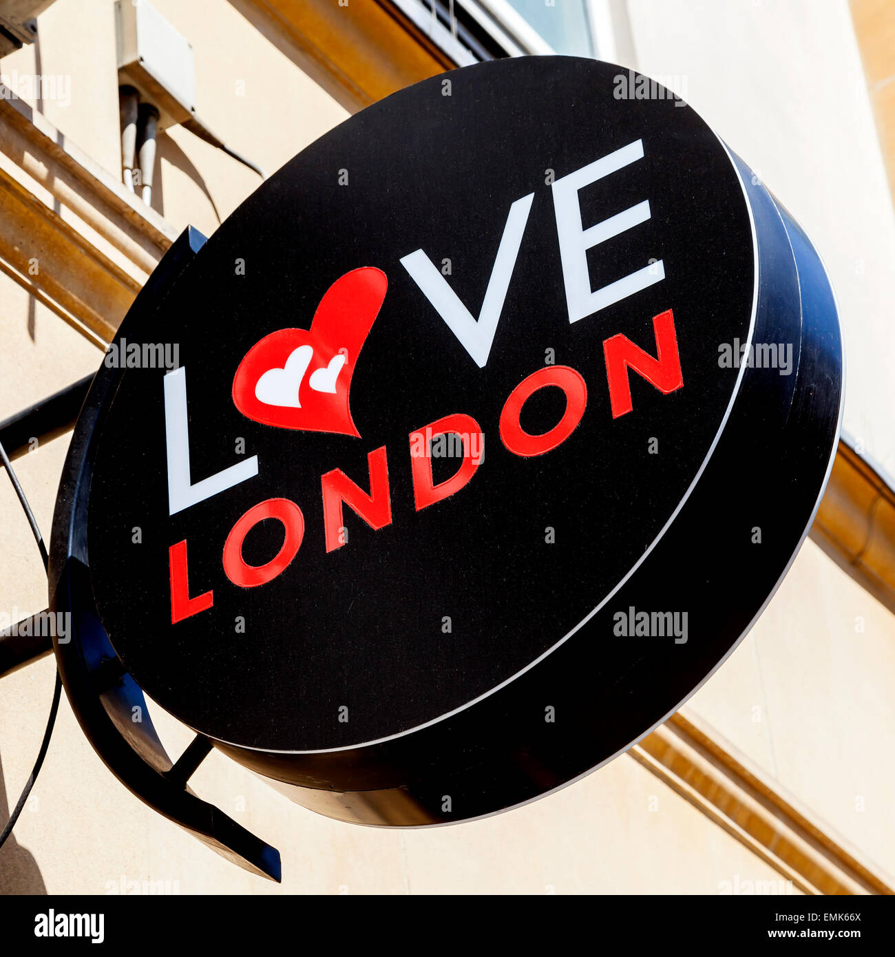 Schild "Liebe London", London, England, Vereinigtes Königreich Stockfoto