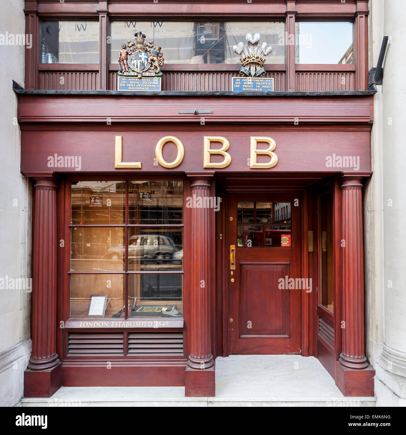 Traditionellen königlichen Schuhmacher John Lobb, London, England, Vereinigtes Königreich Stockfoto