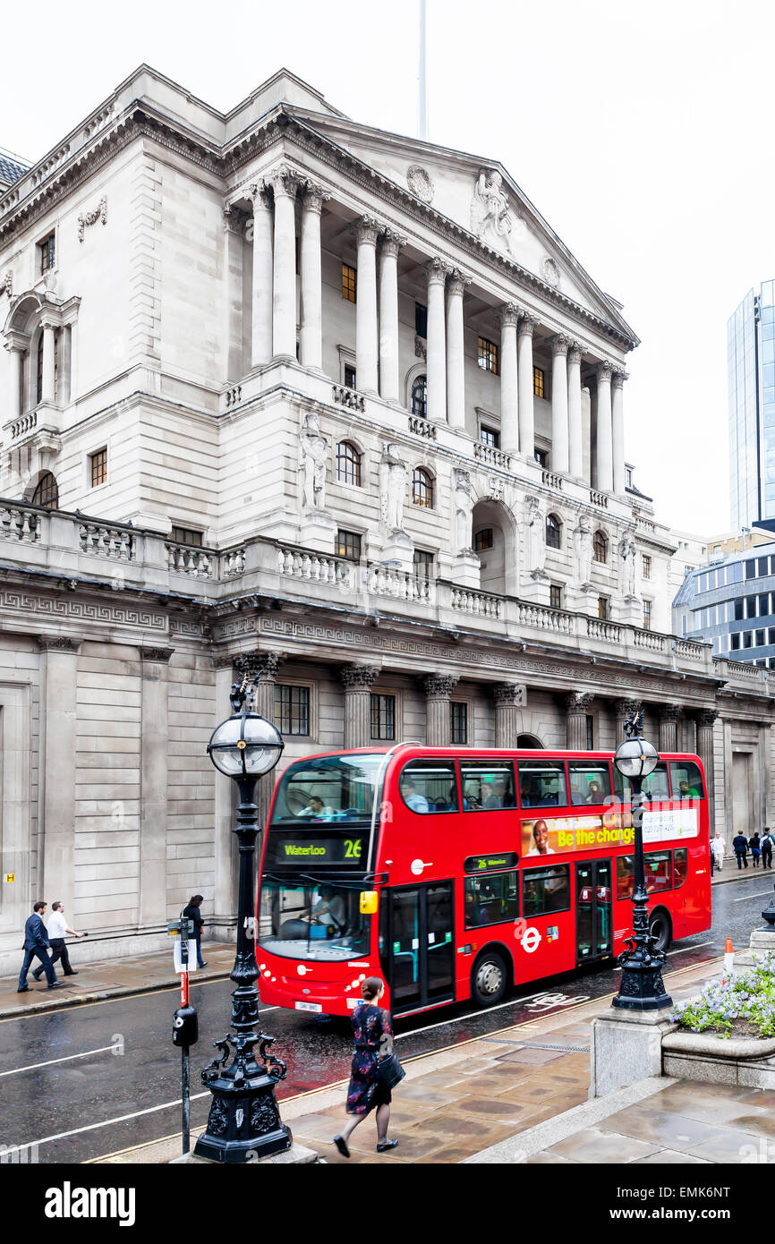 Bank von England in Threadneedle Street, London, England, Vereinigtes Königreich Stockfoto