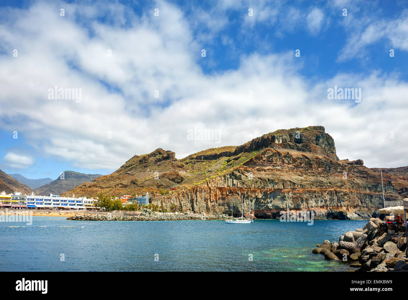 Küste von Puerto de Mogan. Gran Canaria. Kanarische Inseln Stockfoto