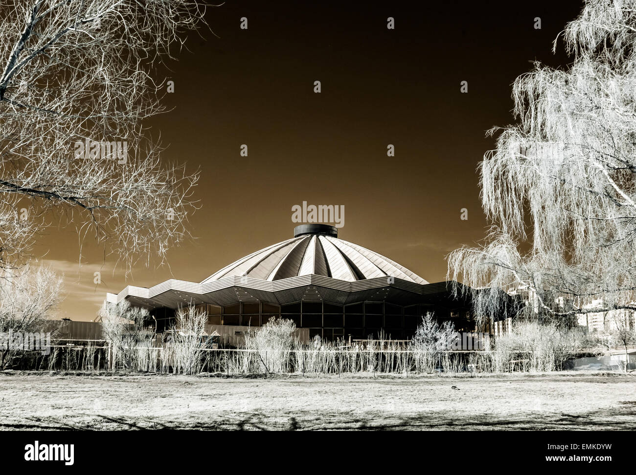 Moskau grand Zirkus Infrarot-Sicht, Russland, Frühling Stockfoto